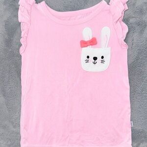 Little Sleepies 18-24 Daywear Play Bamboo Easter Bunny Flutter Sleeve Shirt